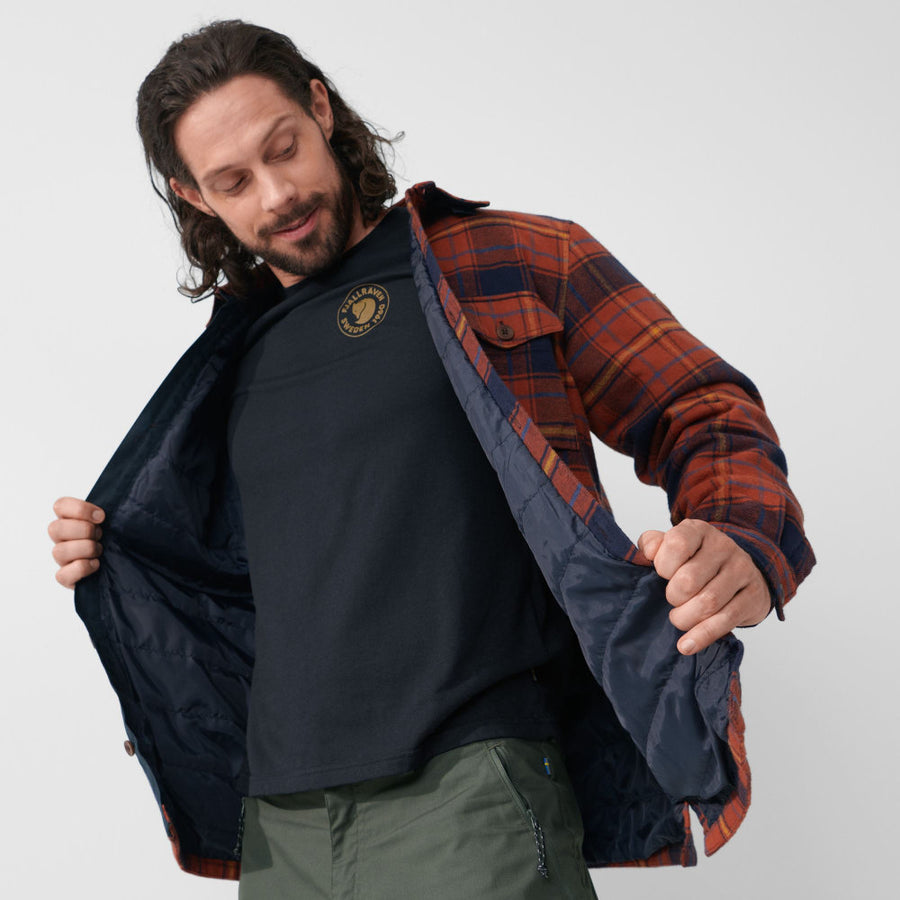 fjallraven oevik lite padded shirt autumn leaf dark navy (LAST SIZE SMALL)