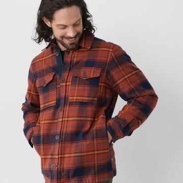 fjallraven oevik lite padded shirt autumn leaf dark navy (LAST SIZE SMALL)