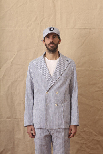 east harbour surplus palm 85 jacket seersucker white blue