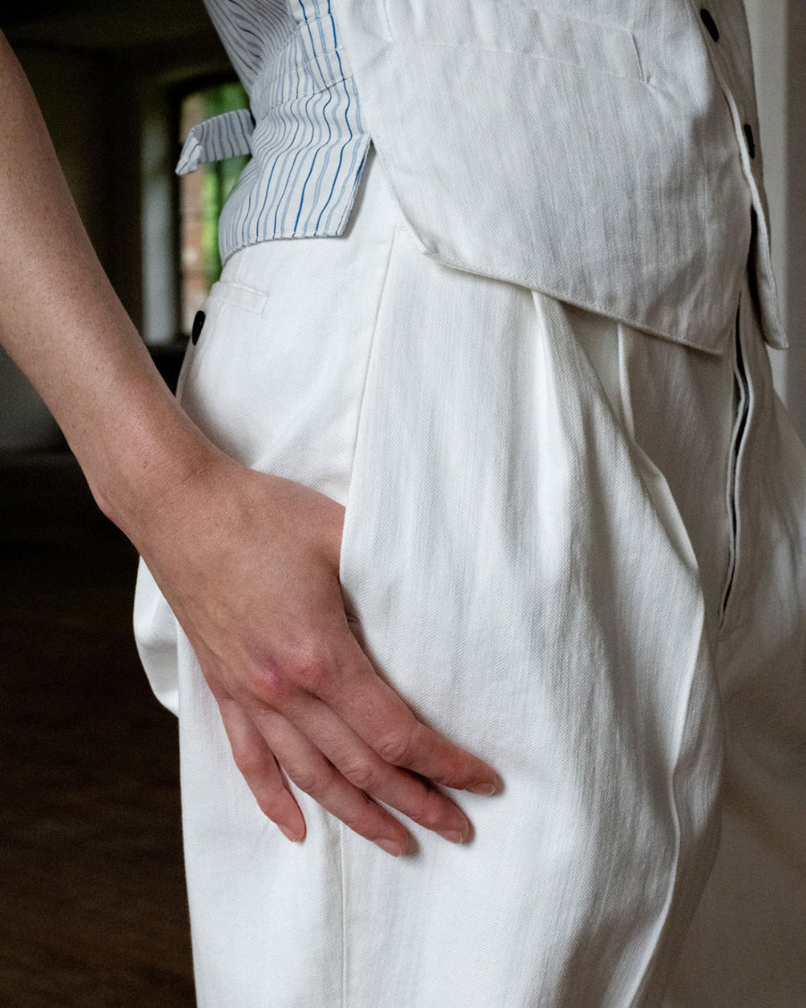 peppinoi peppino type 10 white the glad rags pant