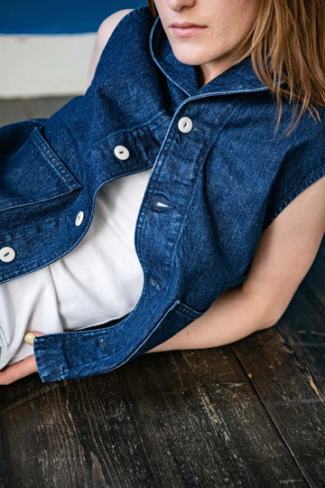 peppino peppino type 52 the denim deck vest dark blue