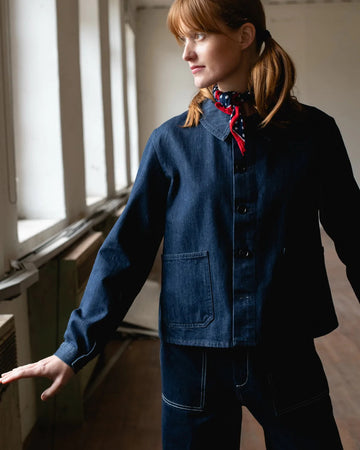 peppino peppino type 7 french workwear jacket denim dark blue