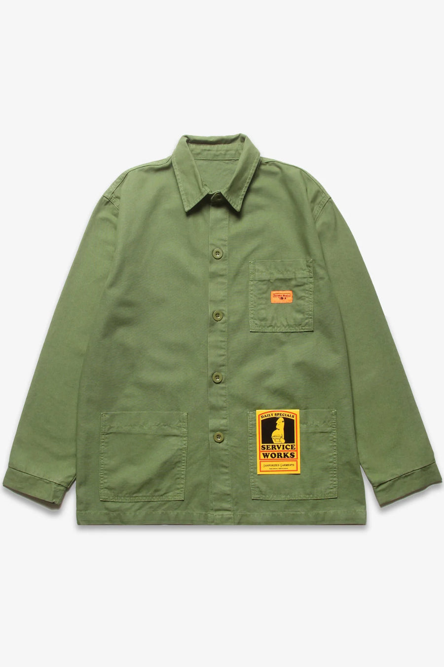 service works canvas coverall jacket olive (LSAT SIZE SMALL)