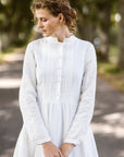 son de flor elisa dress long sleeves white magnolia