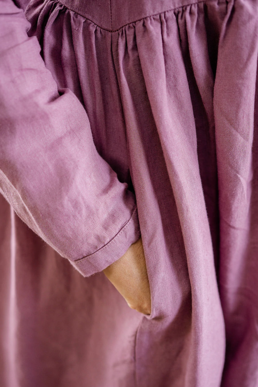 son de flor malala dress long sleeves phlox purple