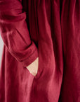 son de flor malala dress long sleeves marsala red