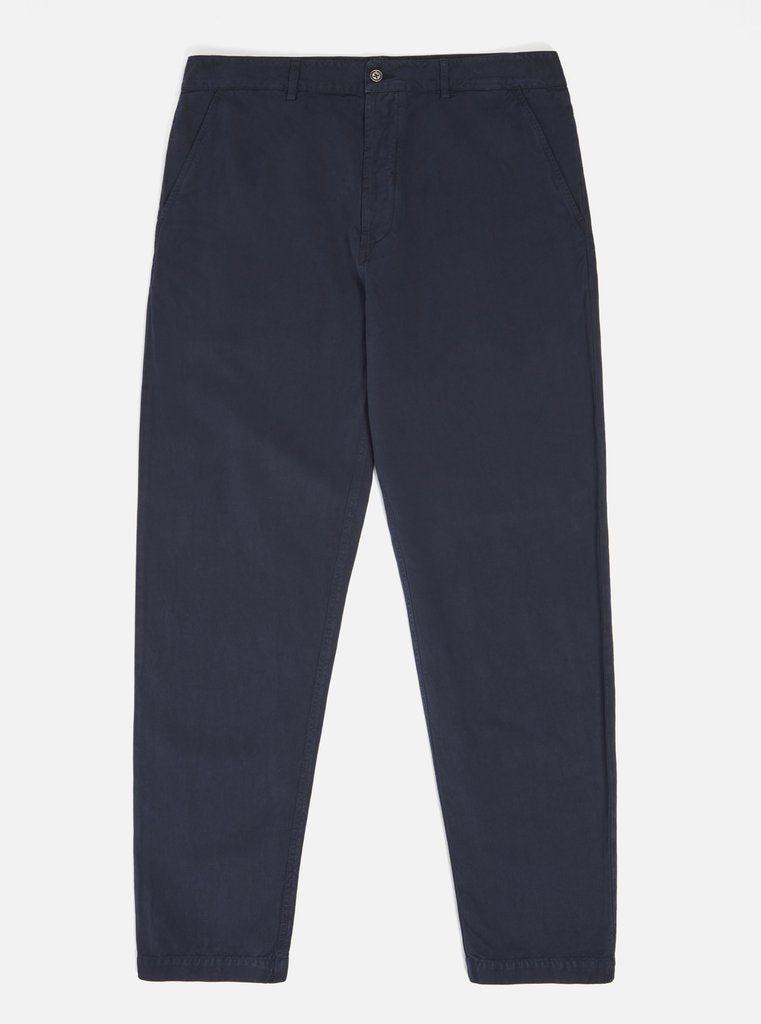 universal works military chino navy linen cotton