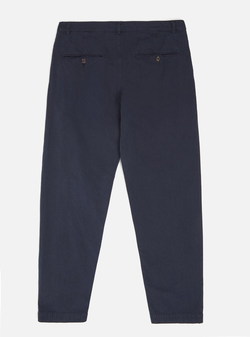 universal works military chino navy linen cotton