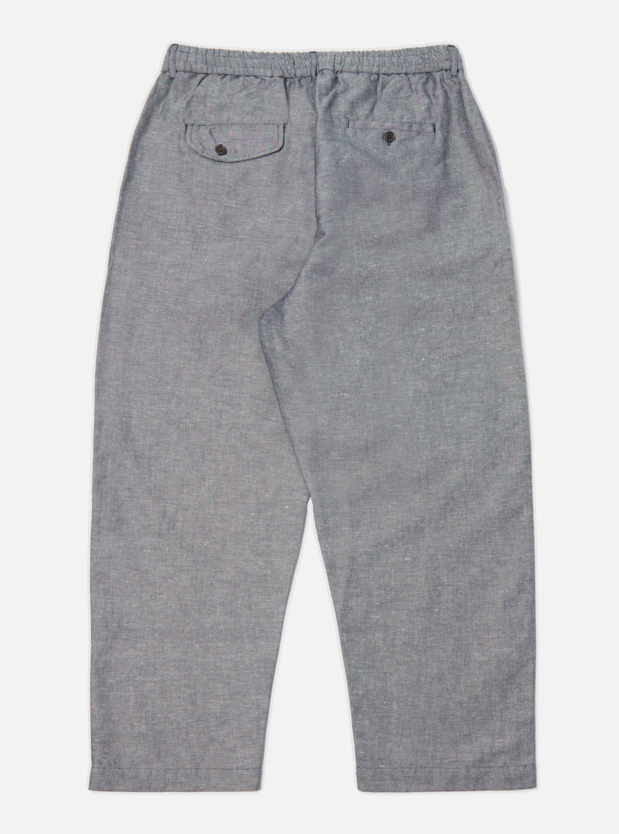 universal works oxford pant hemp cotton mix navy