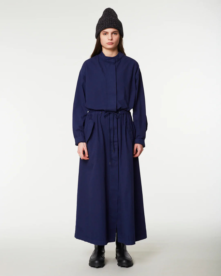 girls of dust parka dress light cotton drill indigo