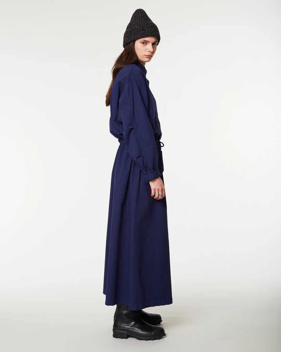 girls of dust parka dress light cotton drill indigo