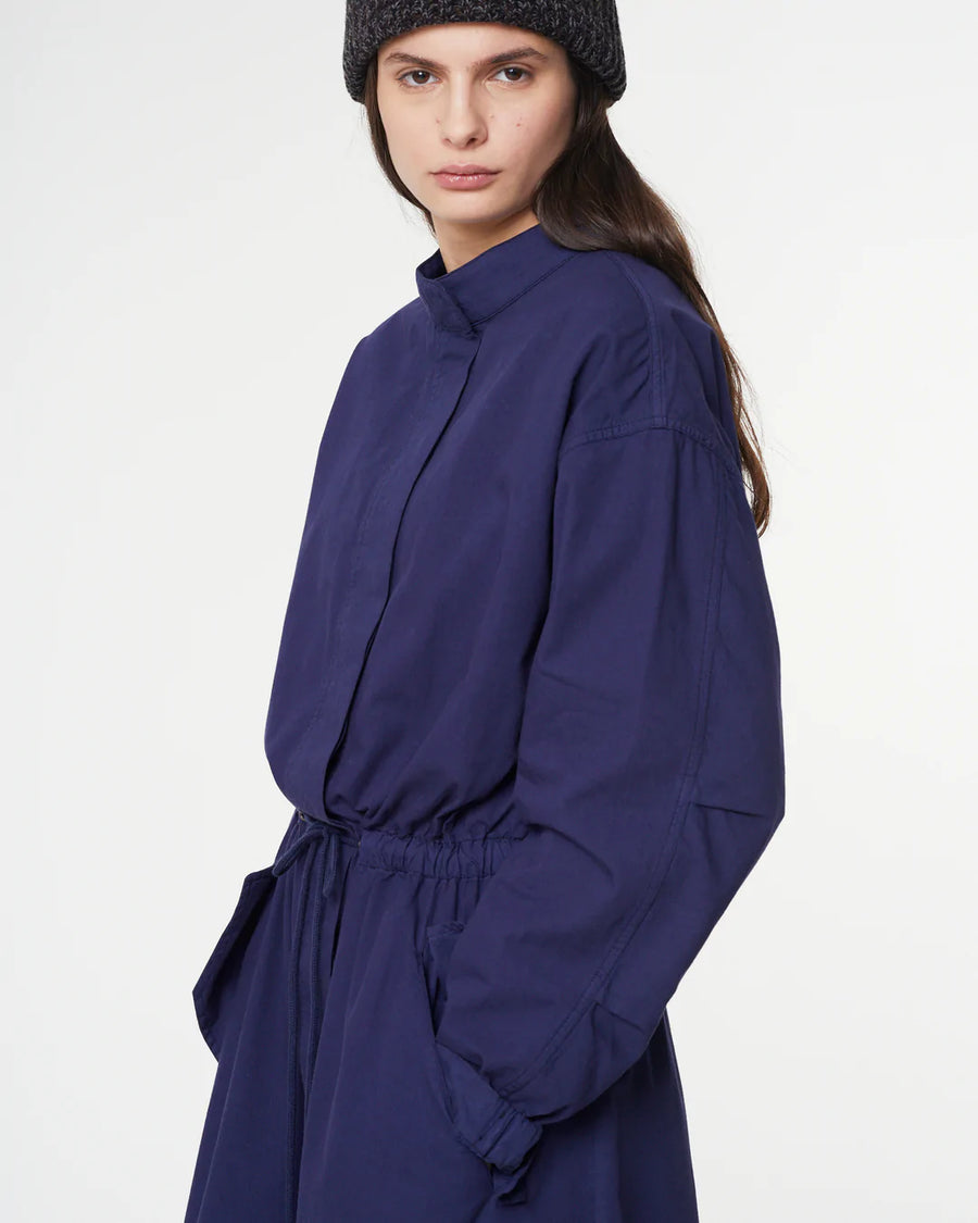 girls of dust parka dress light cotton drill indigo