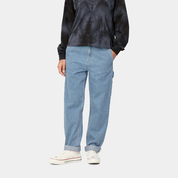 carhartt wip women pierce pant blue stone bleached