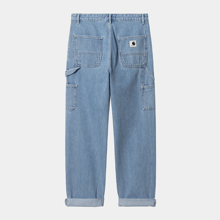 carhartt wip women pierce pant blue stone bleached