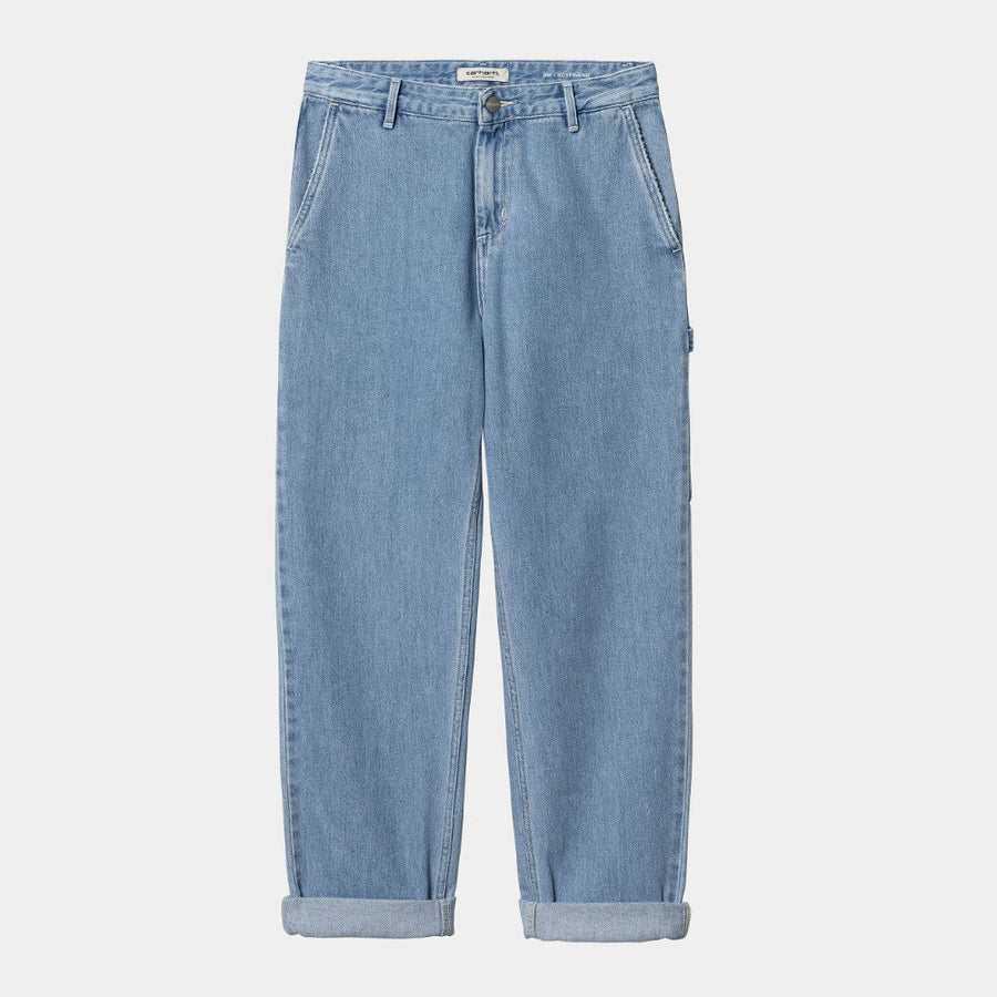 carhartt wip women pierce pant blue stone bleached