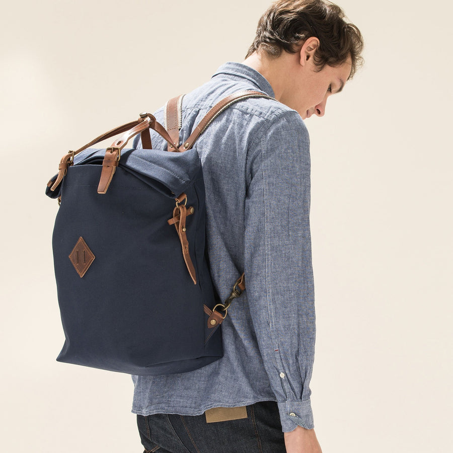 bleu de chauffe woody medium backpack peacoat blue